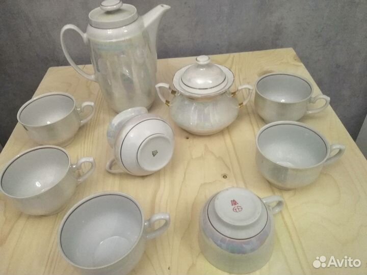 Чайный сервиз, фарфор мфз и Чайка, кружка с Пандой