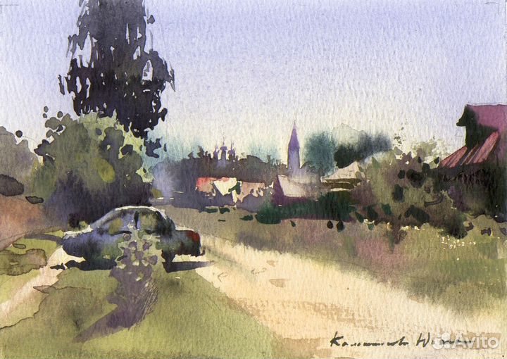 Акварель картина 