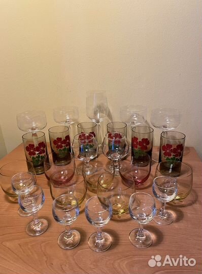 Фужеры бокалы стаканы рюмки стекло СССР