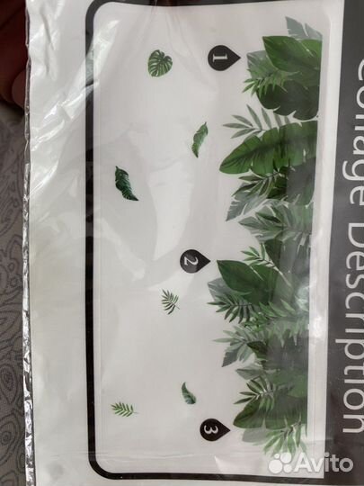 Интерьерная наклейка тропические листья пальмы