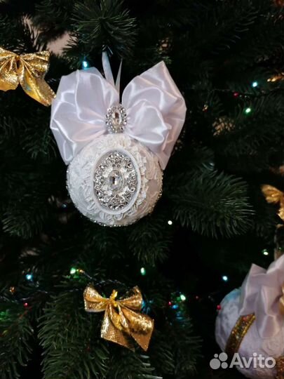 Новогодние шары на ёлку ручной работы