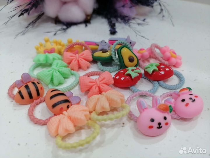 Резинки для волос 10 пар