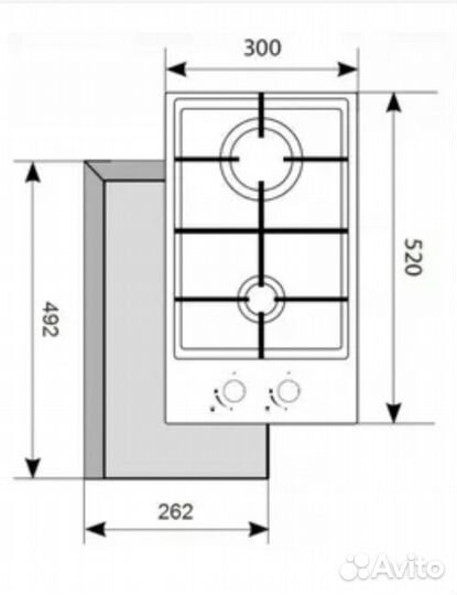 Газовая варочная панель 2 конфорки бу