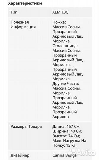 Консольный столик IKEA