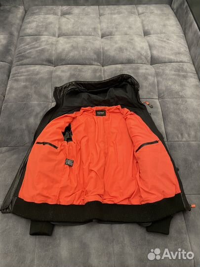 Куртка кожаная мужская зимняя пуховик