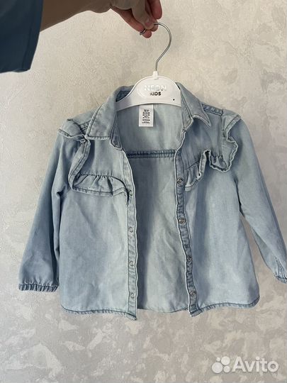 Джинсовая рубашка hm