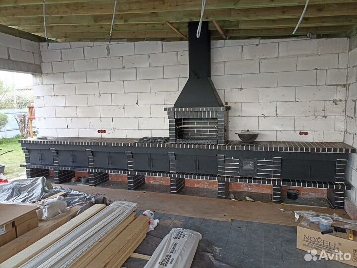 Зона барбекю / Модульная печь из кирпича