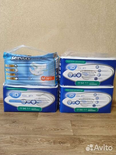Памперсы для взрослых размер m по 30 штук