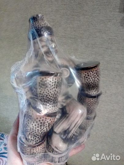 Штоф и 6 стопок, керамика