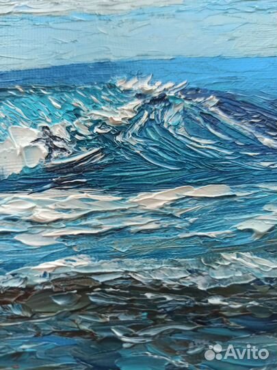 Картина маслом морской пейзаж 25*20см