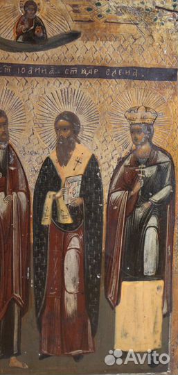 Икона Избранные святые. По серебру. 19 век