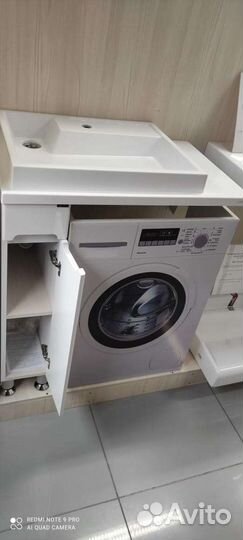 Тумба с раковиной 80 см под стиральную машину