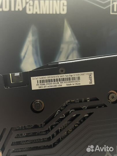 Видеокарта RTX 3060ti Zotac