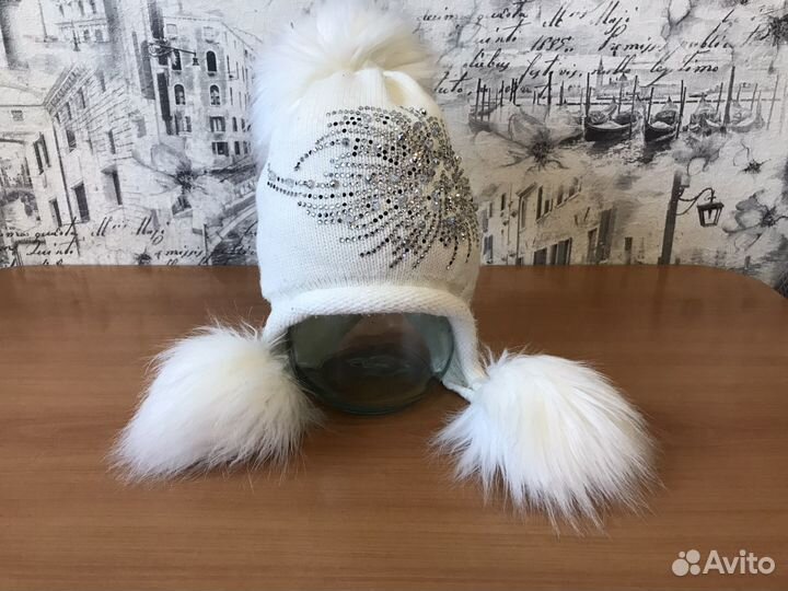 Шапка зимняя для девочки 50 52