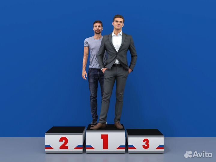 Пьедестал награждения Матрешка 612х612мм (квадрат)