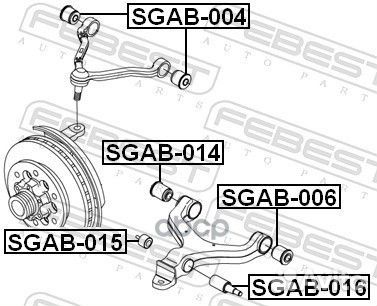 Сайлентблок переднего нижнего рычага sgab016 Fe