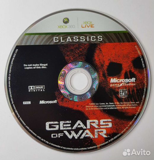 Xbox 360 Xbox one Gears of War. Лицензия