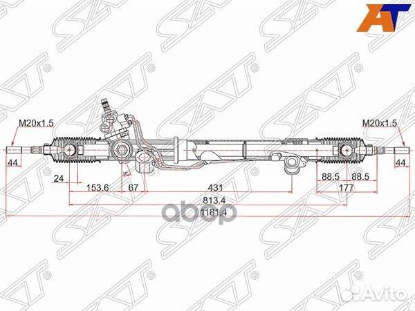 Рейка рулевая Toyota Land Cruiser 02-07 RHD ST