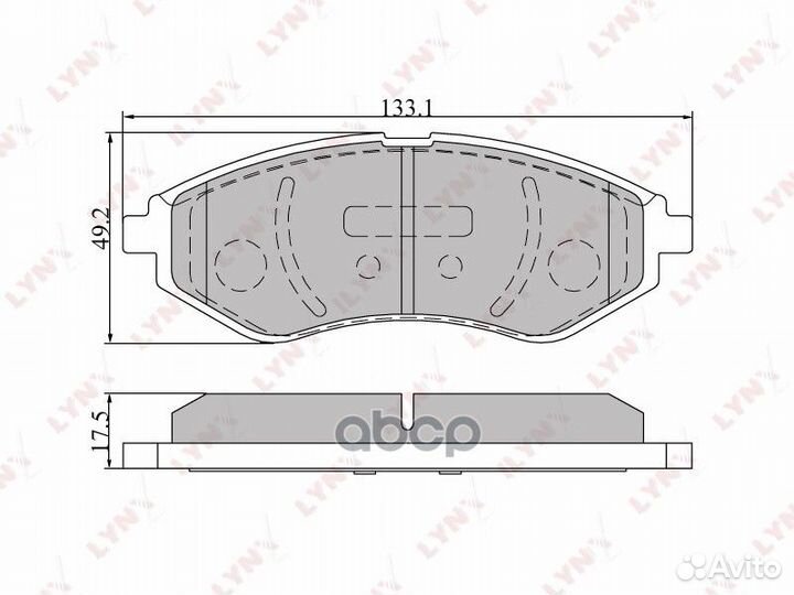 Колодки тормозные дисковые перед BD1803 LYN