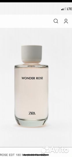 Духи zara wonder rose 180 ml