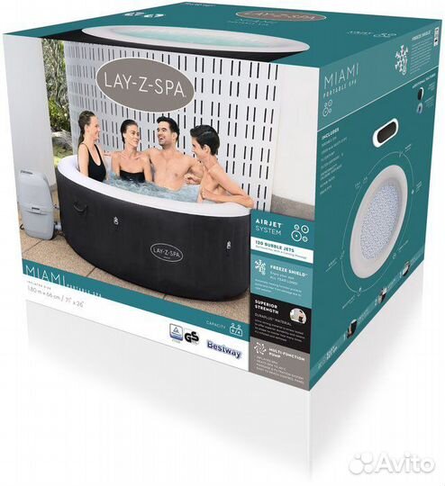 Новый Спа бассейн джакузи bestway miami 60001 lay