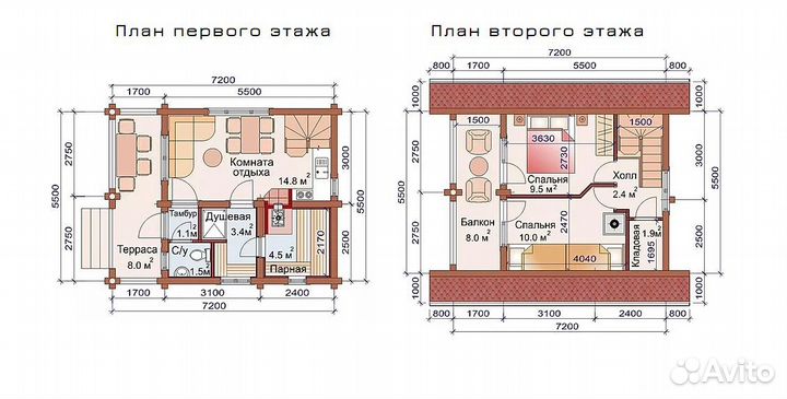 Сруб дома бани из бревна