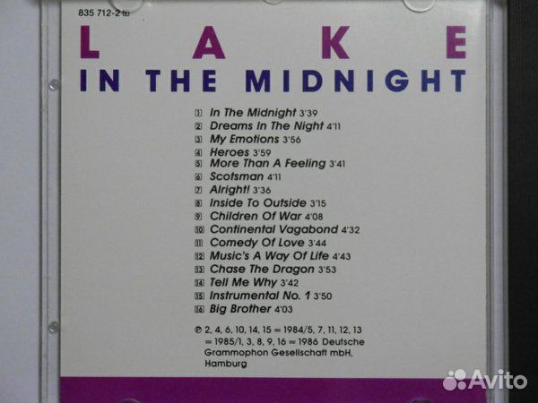 Lake – In The Midnight (1 CD)