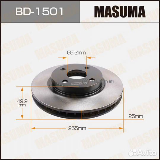 Masuma BD-1501 Диск торм. передн