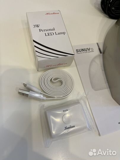 Лампа уф для ногтей, маникюрный набор в подарок