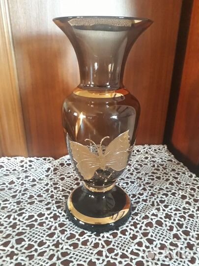 Ваза чешское стекло Богемия