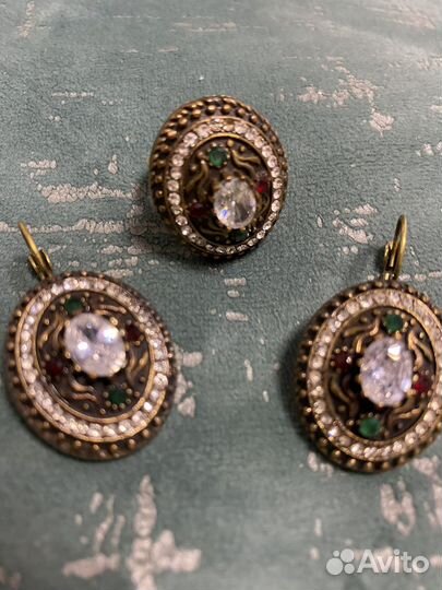 Комплект серьги, перстень
