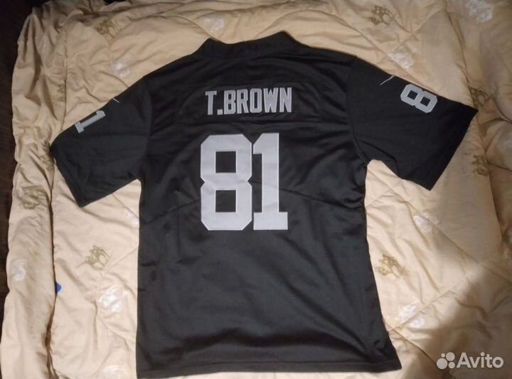 Редкая джерси NFL Тима Брауна Oakland Raiders