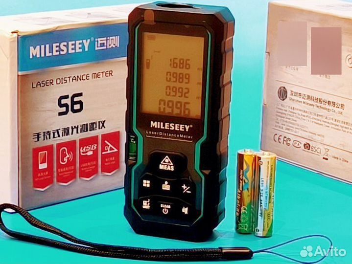 Лазерный дальномер Mileseey S6 ; 40 м + батарейки