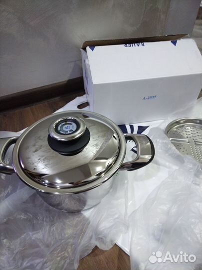 Кастрюля из нержавеющей стали и терка Bauer новая