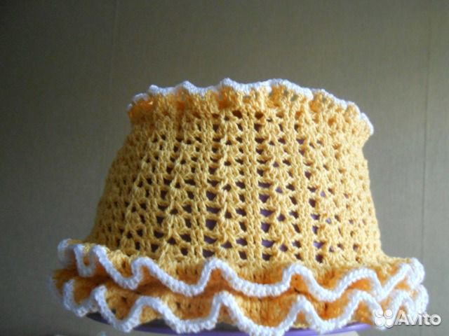 Панамка ажурная на девочку до года. Ручная работа