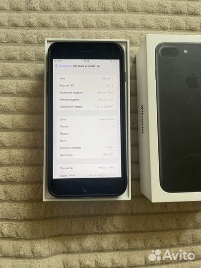 iPhone 7 plus 128гб полный комплект