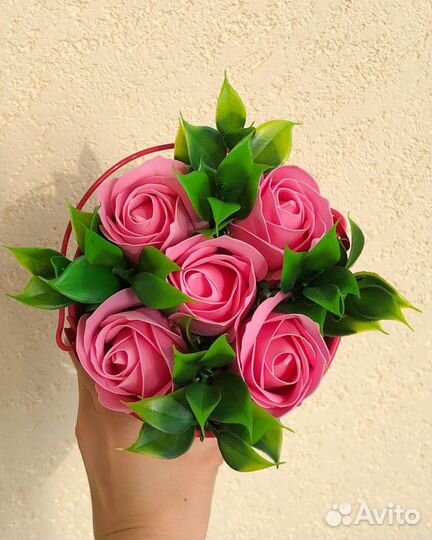 Букет из мыльных роз