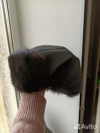 Норковая шапка мужская новая р. 52