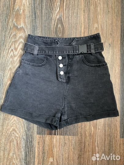 Шорты на высокой талии 26р