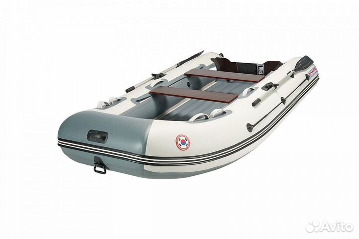 Лодка mishimo lite 390, серо-белая