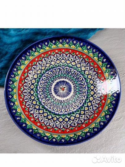 Ляган керамика Риштанская (Узбекская ) 42см