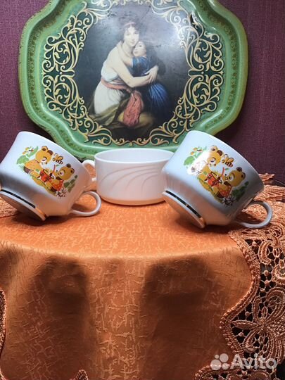 Чашки детские Тернопольский фз и супница Франция