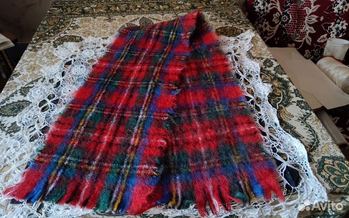 Шарф мохеровый СССР шотландия