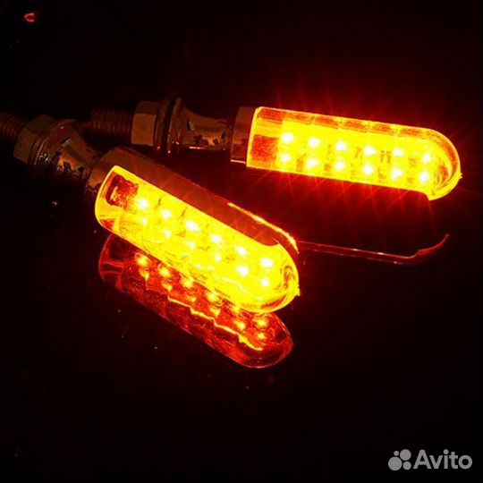 Поворотники универсальные светодиодные хром