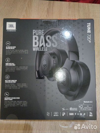 Беспроводные наушники jbl tune 720bt