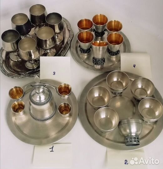 Набор посуды из мельхиора