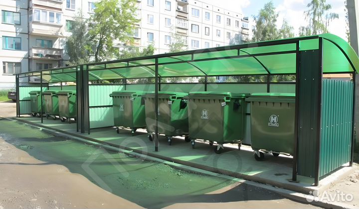 Мусорный бак пластиковый 1100л R1137