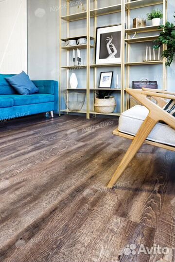 Кварцвиниловая клеевая плитка Alpine Floor