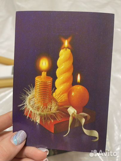 Советские чистые новогодние открытки СССР