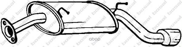 Глушитель задний chevrolet captiva 07- (9687045